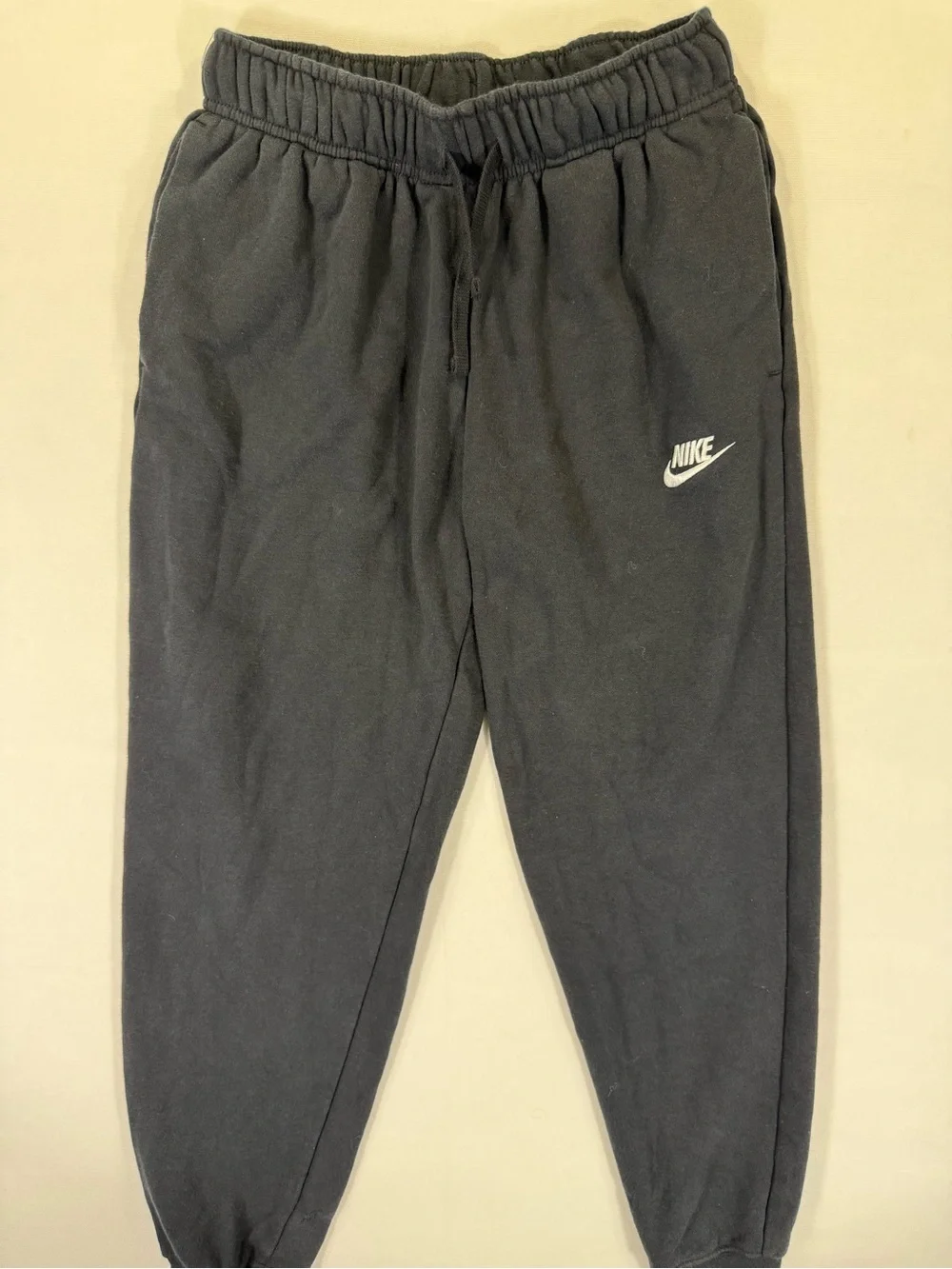 Nike Kids Black Jogger Sweatpants with White Swoosh